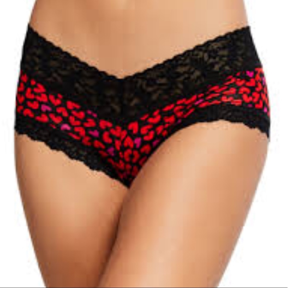 HANKY PANKY HEARTFELT RAYON JERSEY BOYSHORTS SMALL NWOT